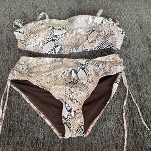 Snake print bathing suit